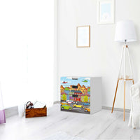 Folie für Möbel City Life - IKEA Stuva Kommode - 3 Schubladen (Kombination 1) - Kinderzimmer