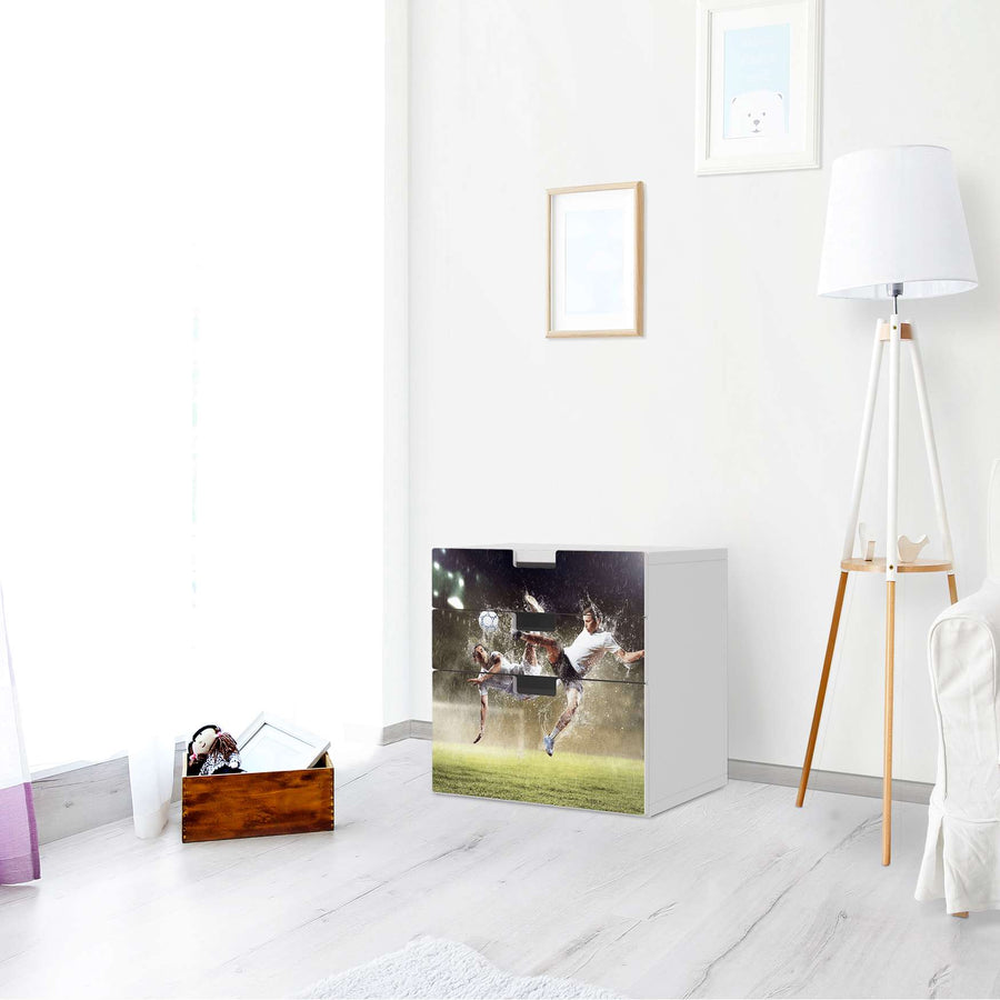 Folie für Möbel Soccer - IKEA Stuva Kommode - 3 Schubladen (Kombination 1) - Kinderzimmer