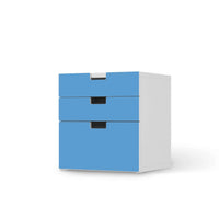 Folie für Möbel Blau Light - IKEA Stuva Kommode - 3 Schubladen (Kombination 1)  - weiss