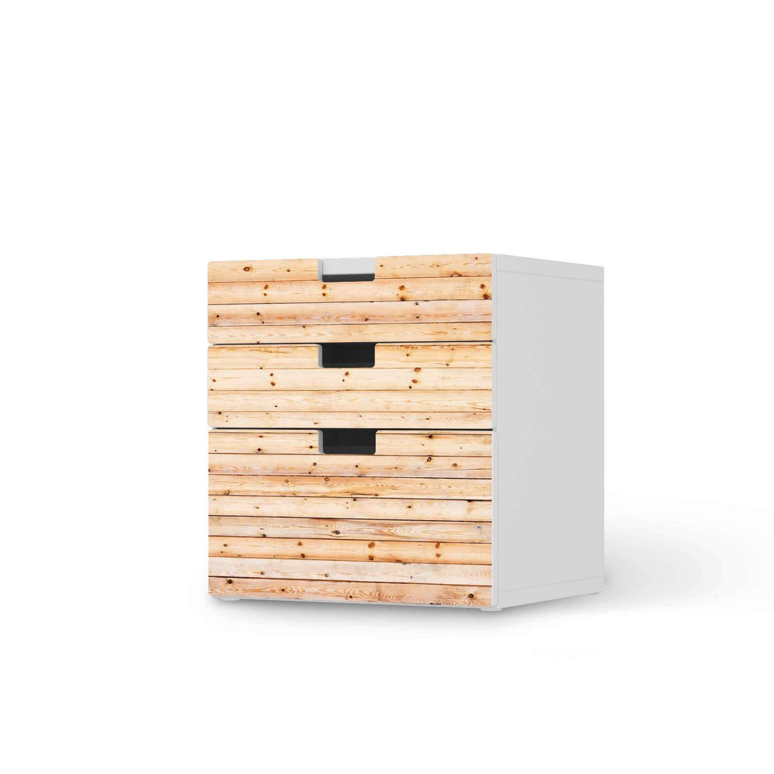 Folie für Möbel Bright Planks - IKEA Stuva Kommode - 3 Schubladen (Kombination 1)  - weiss