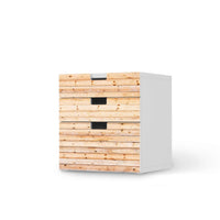 Folie für Möbel Bright Planks - IKEA Stuva Kommode - 3 Schubladen (Kombination 1)  - weiss