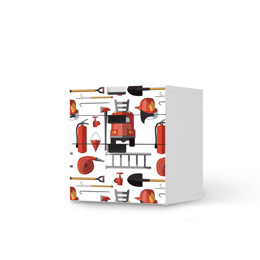 Folie für Möbel Firefighter - IKEA Stuva Kommode - 3 Schubladen (Kombination 1)  - weiss