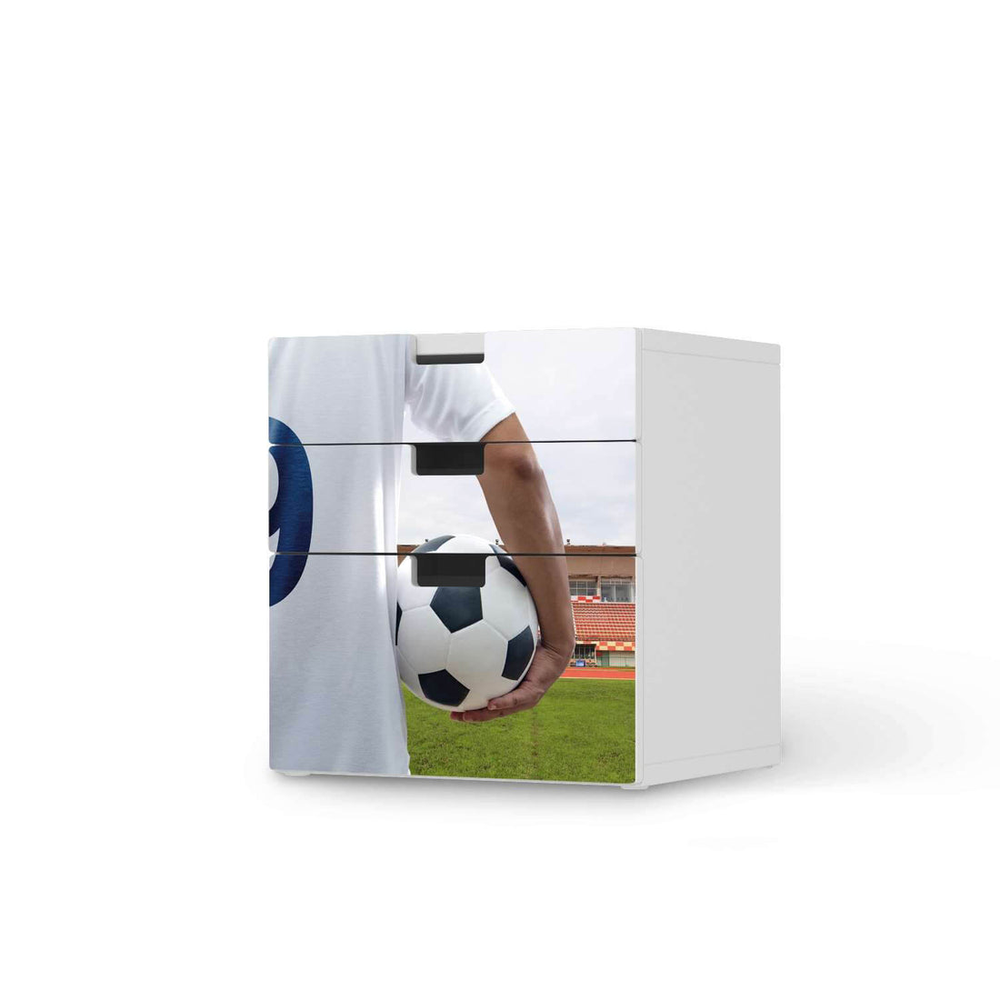 Folie für Möbel Footballmania - IKEA Stuva Kommode - 3 Schubladen (Kombination 1)  - weiss