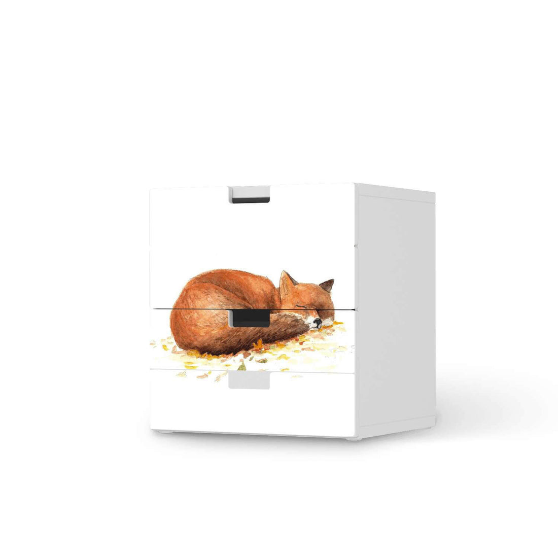 Folie für Möbel Fuchs - IKEA Stuva Kommode - 3 Schubladen (Kombination 1)  - weiss