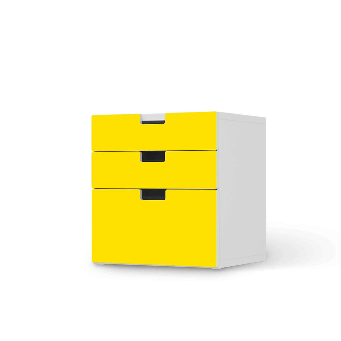 Folie für Möbel Gelb Dark - IKEA Stuva Kommode - 3 Schubladen (Kombination 1)  - weiss