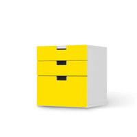 Folie für Möbel Gelb Dark - IKEA Stuva Kommode - 3 Schubladen (Kombination 1)  - weiss