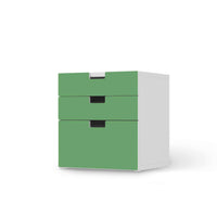 Folie für Möbel Grün Light - IKEA Stuva Kommode - 3 Schubladen (Kombination 1)  - weiss