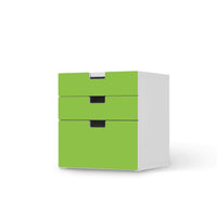 Folie für Möbel Hellgrün Dark - IKEA Stuva Kommode - 3 Schubladen (Kombination 1)  - weiss