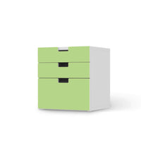 Folie für Möbel Hellgrün Light - IKEA Stuva Kommode - 3 Schubladen (Kombination 1)  - weiss