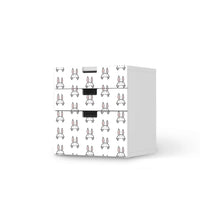 Folie für Möbel Hoppel - IKEA Stuva Kommode - 3 Schubladen (Kombination 1)  - weiss