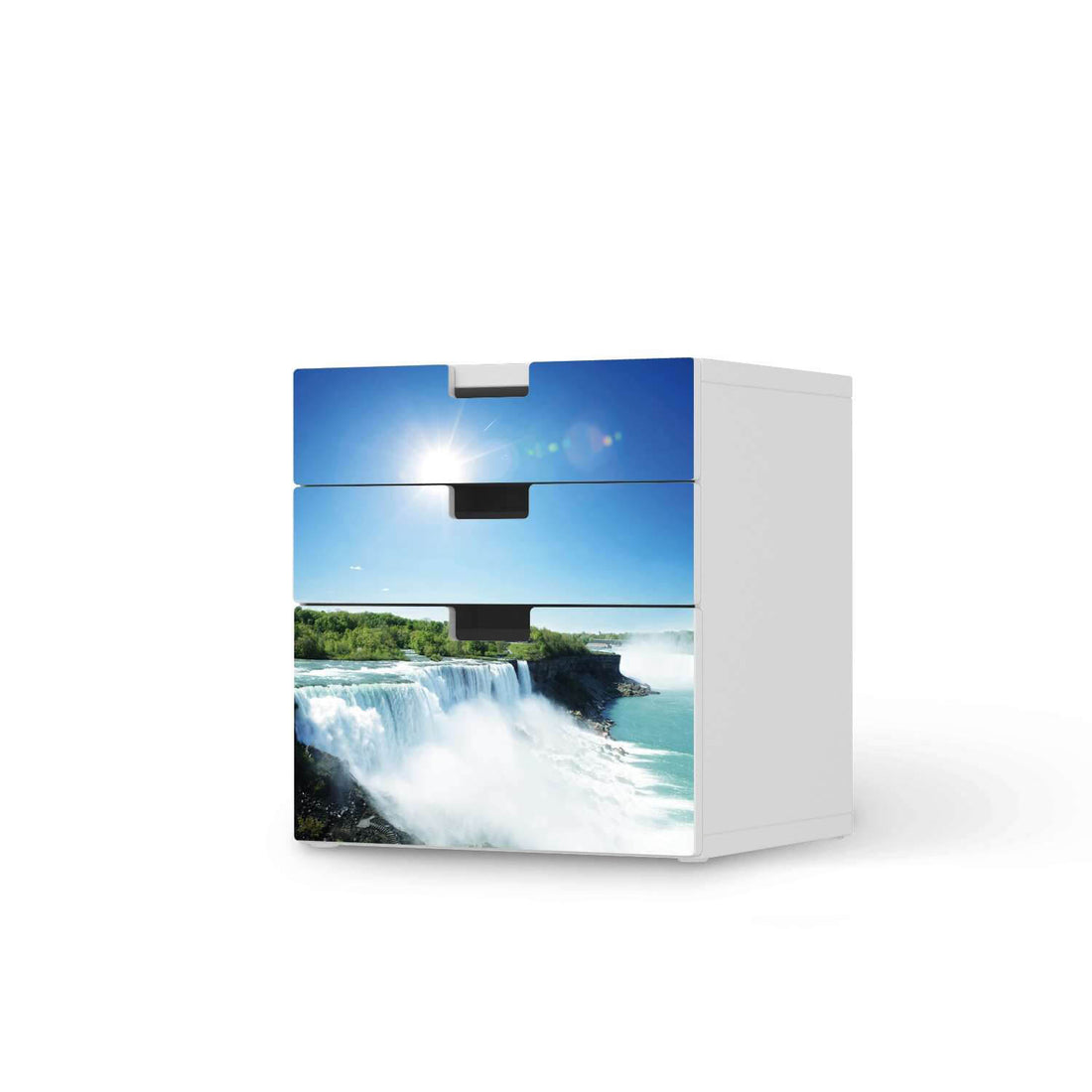 Folie für Möbel Niagara Falls - IKEA Stuva Kommode - 3 Schubladen (Kombination 1)  - weiss