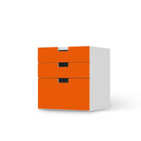 Folie für Möbel Orange Dark - IKEA Stuva Kommode - 3 Schubladen (Kombination 1)  - weiss