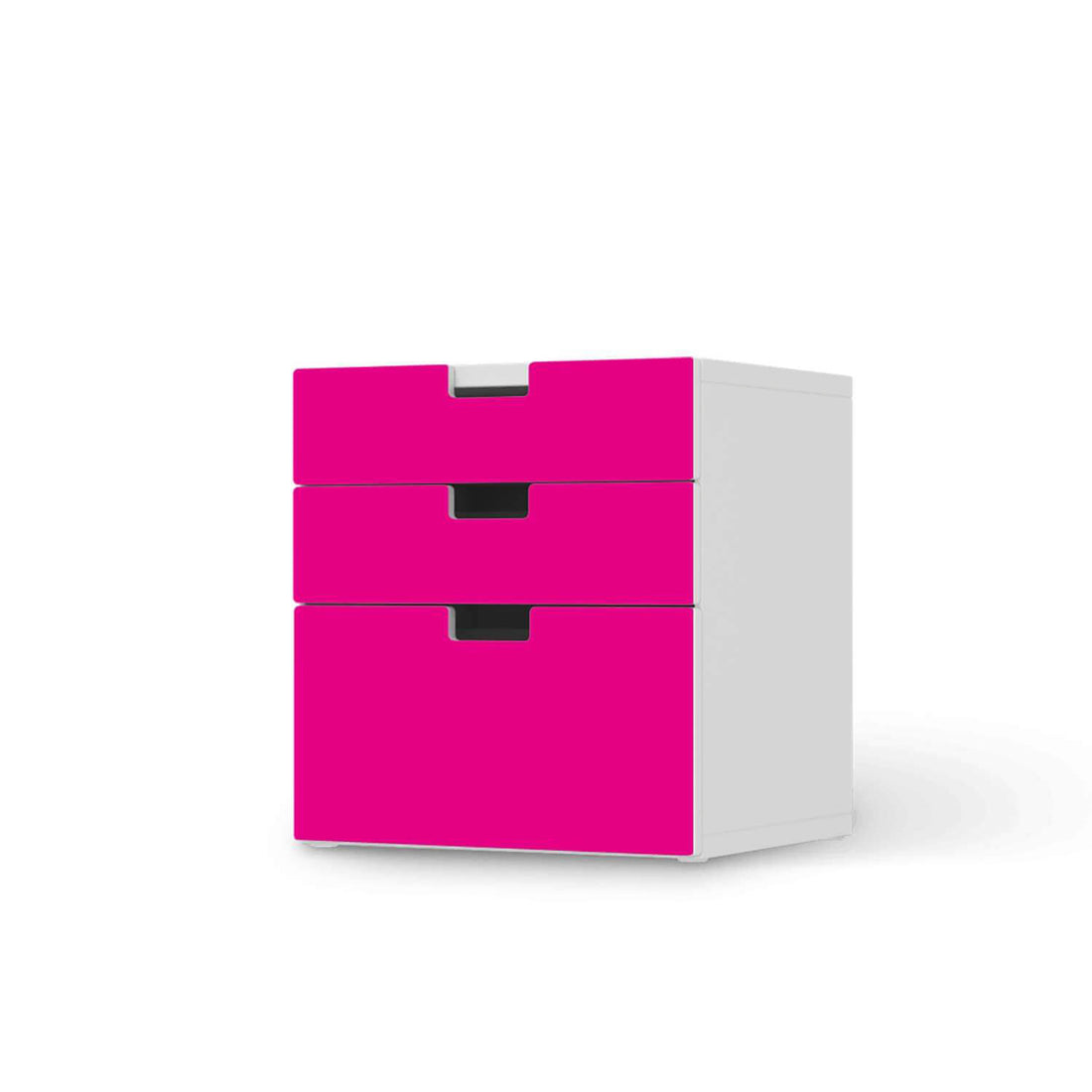 Folie für Möbel Pink Dark - IKEA Stuva Kommode - 3 Schubladen (Kombination 1)  - weiss