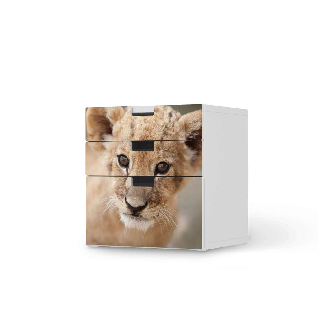 Folie für Möbel Simba - IKEA Stuva Kommode - 3 Schubladen (Kombination 1)  - weiss