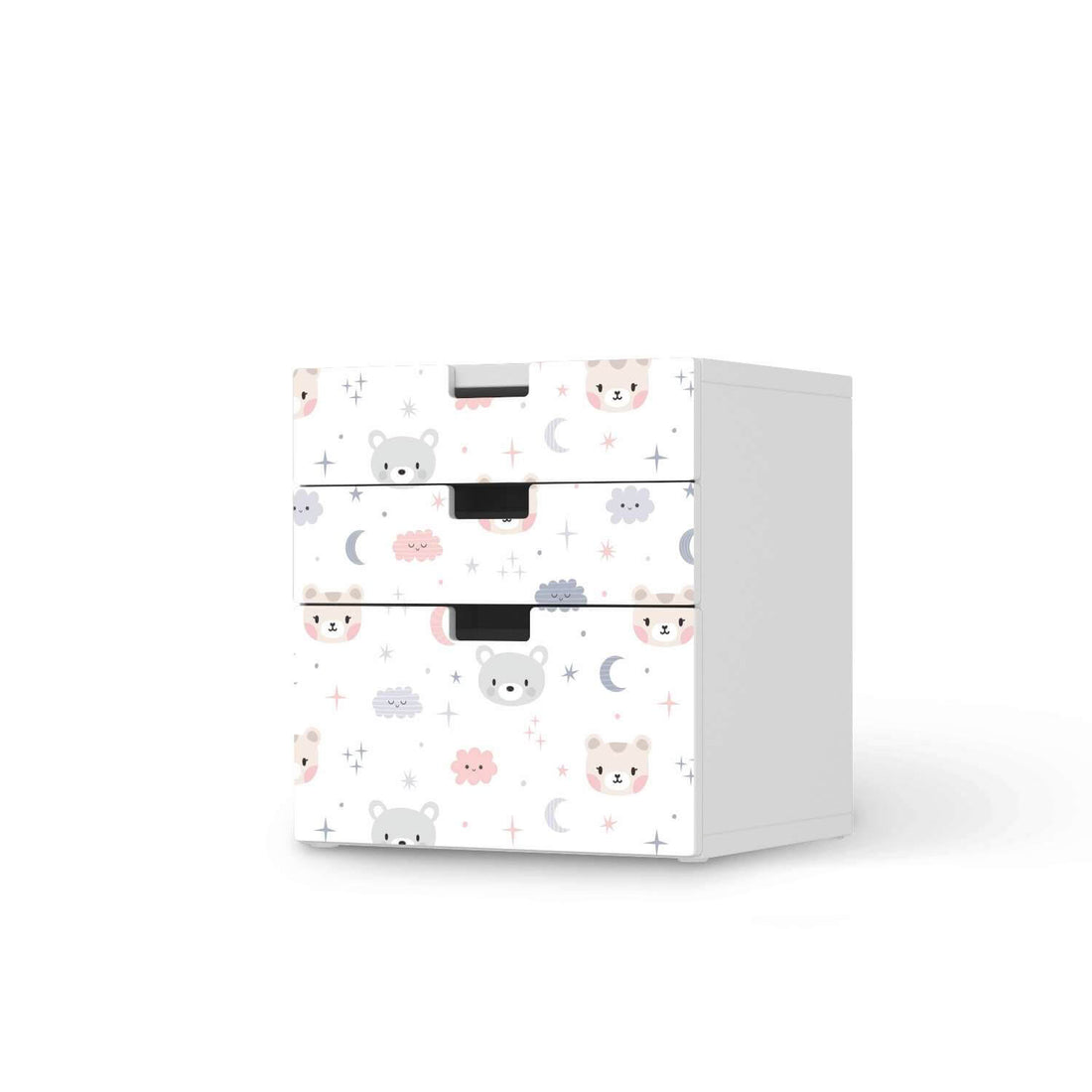 Folie für Möbel Sweet Dreams - IKEA Stuva Kommode - 3 Schubladen (Kombination 1)  - weiss