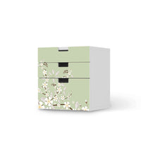 Folie für Möbel White Blossoms - IKEA Stuva Kommode - 3 Schubladen (Kombination 1)  - weiss