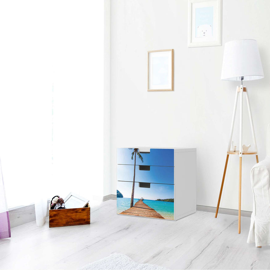 Folie für Möbel Caribbean - IKEA Stuva Kommode - 3 Schubladen (Kombination 1) - Wohnzimmer