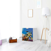 Folie für Möbel Coral Reef - IKEA Stuva Kommode - 3 Schubladen (Kombination 1) - Wohnzimmer