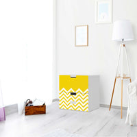 Folie für Möbel Gelbe Zacken - IKEA Stuva Kommode - 3 Schubladen (Kombination 1) - Wohnzimmer
