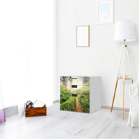 Folie für Möbel Green Tea Fields - IKEA Stuva Kommode - 3 Schubladen (Kombination 1) - Wohnzimmer