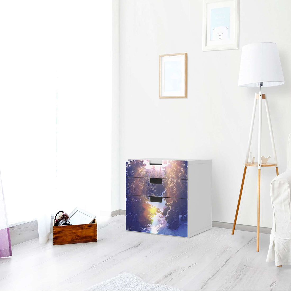 Folie für Möbel Lichtflut - IKEA Stuva Kommode - 3 Schubladen (Kombination 1) - Wohnzimmer