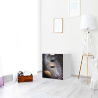 Folie für Möbel Milky Way - IKEA Stuva Kommode - 3 Schubladen (Kombination 1) - Wohnzimmer