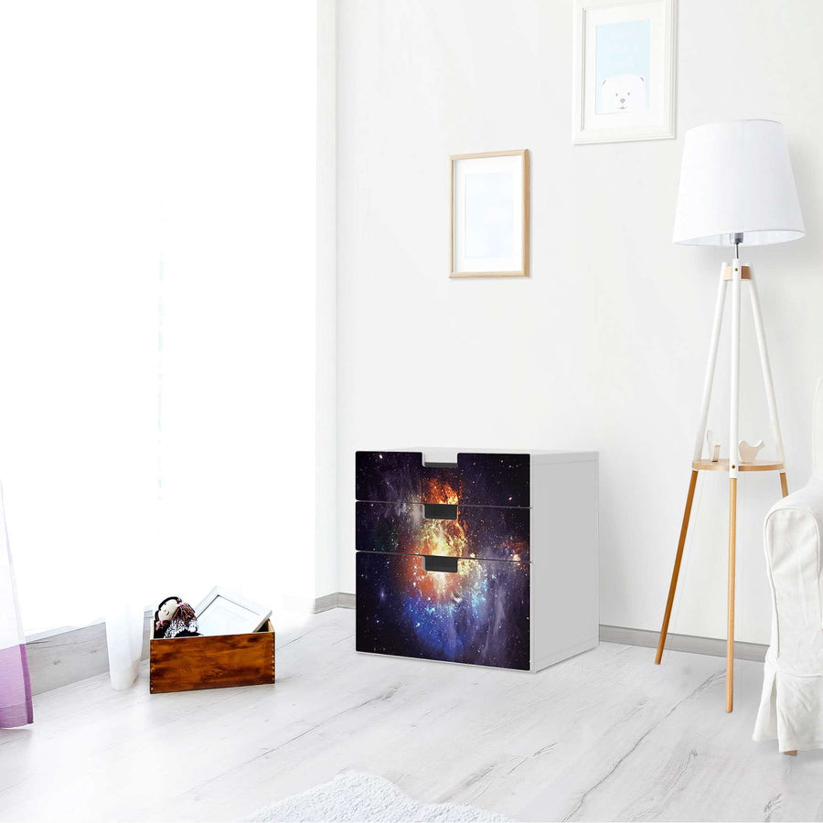 Folie für Möbel Nebula - IKEA Stuva Kommode - 3 Schubladen (Kombination 1) - Wohnzimmer