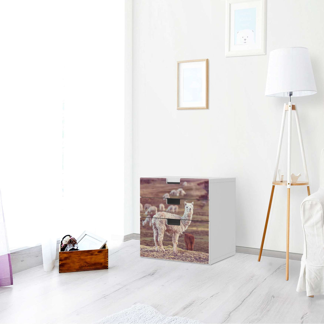 Folie für Möbel Pako - IKEA Stuva Kommode - 3 Schubladen (Kombination 1) - Wohnzimmer