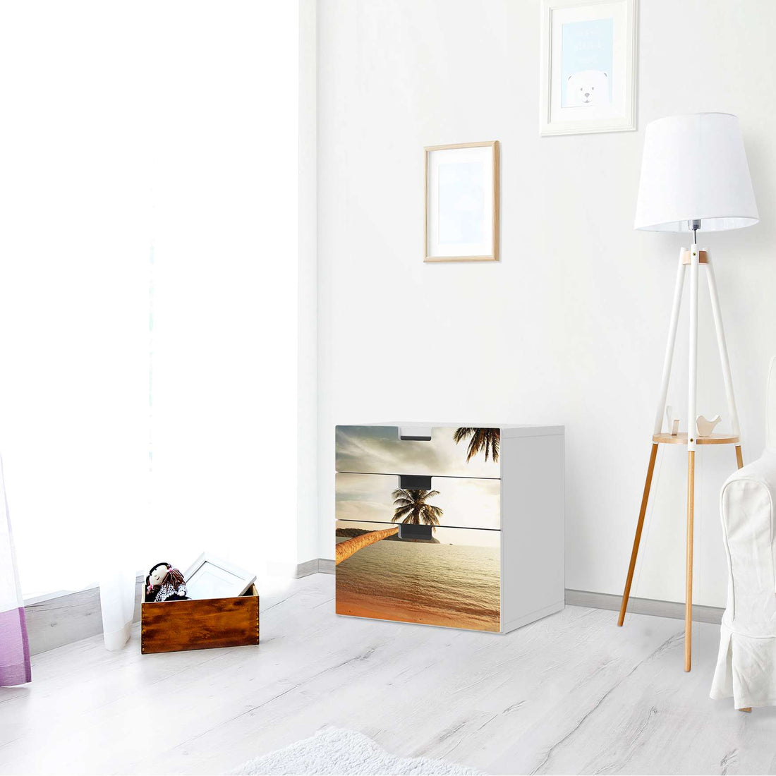 Folie für Möbel Paradise - IKEA Stuva Kommode - 3 Schubladen (Kombination 1) - Wohnzimmer