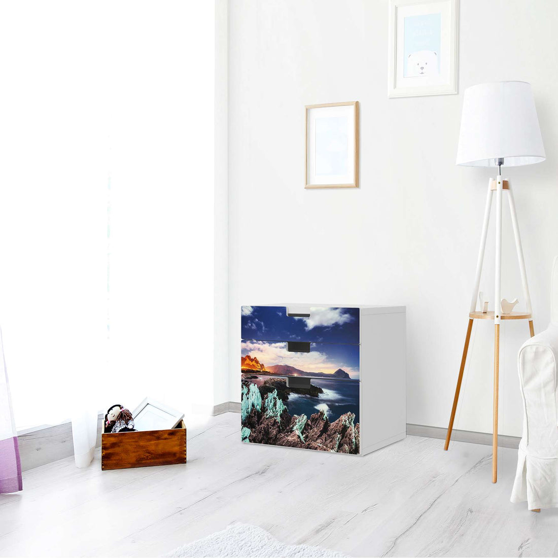 Folie für Möbel Seaside - IKEA Stuva Kommode - 3 Schubladen (Kombination 1) - Wohnzimmer