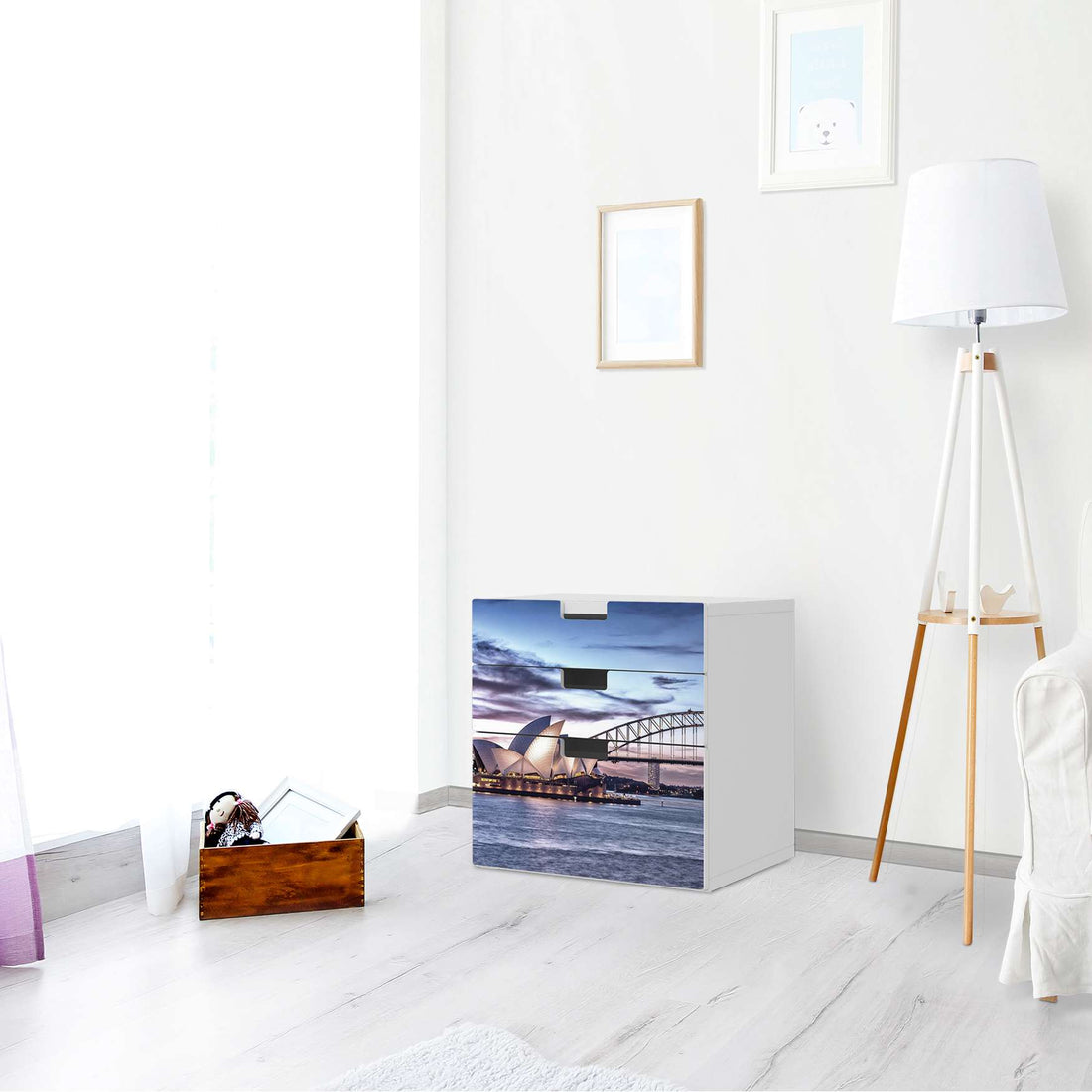 Folie für Möbel Sydney - IKEA Stuva Kommode - 3 Schubladen (Kombination 1) - Wohnzimmer