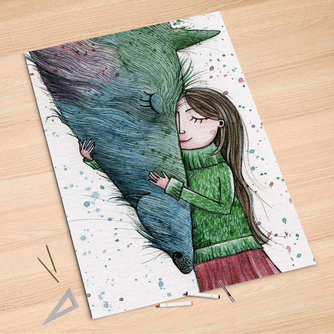 Folienbogen Cheek to cheek - 100x150 cm