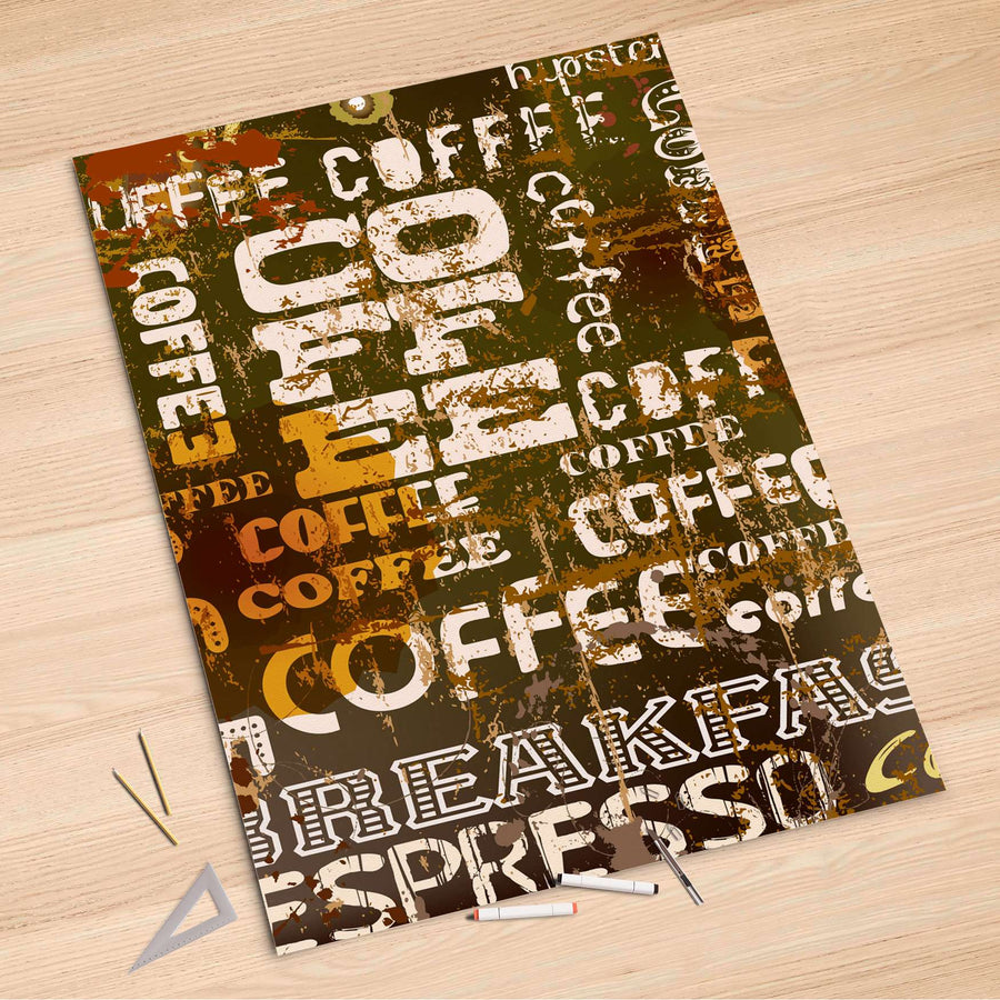 Folienbogen Coffee Typo - 100x150 cm