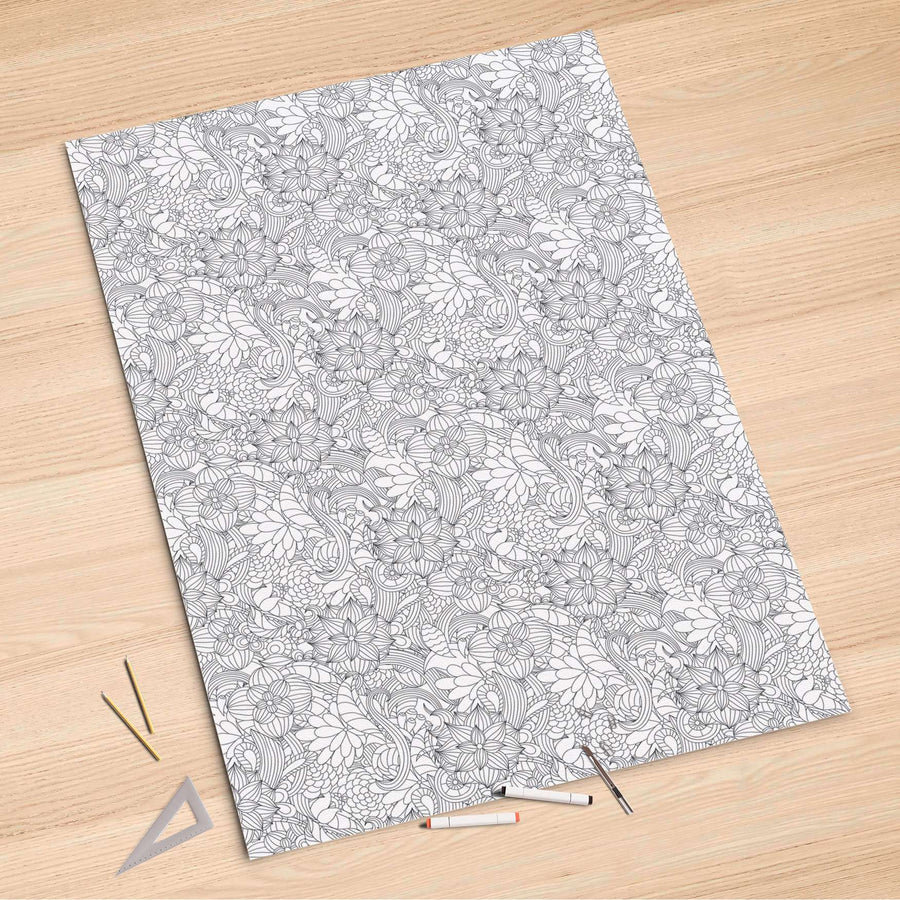 Folienbogen Flower Lines 2 - 100x150 cm