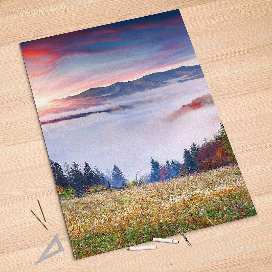 Folienbogen Herbstwald - 100x150 cm
