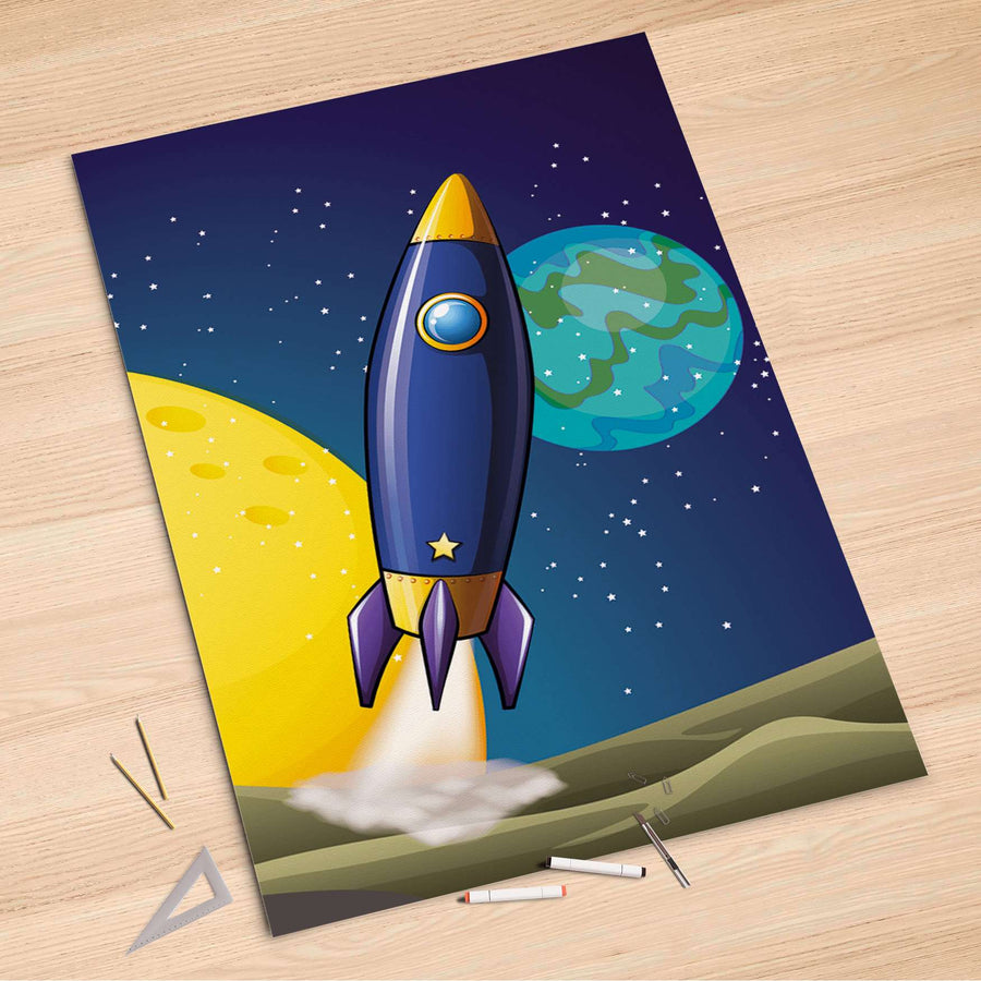 Folienbogen Space Rocket - 100x150 cm