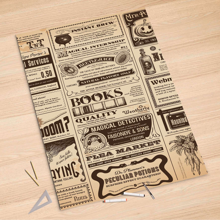 Folienbogen Vintage Newspaper - 100x150 cm