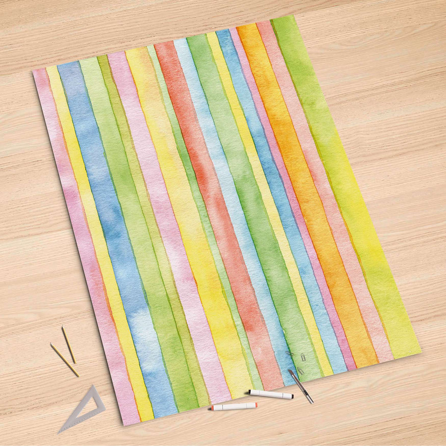 Folienbogen Watercolor Stripes - 100x150 cm