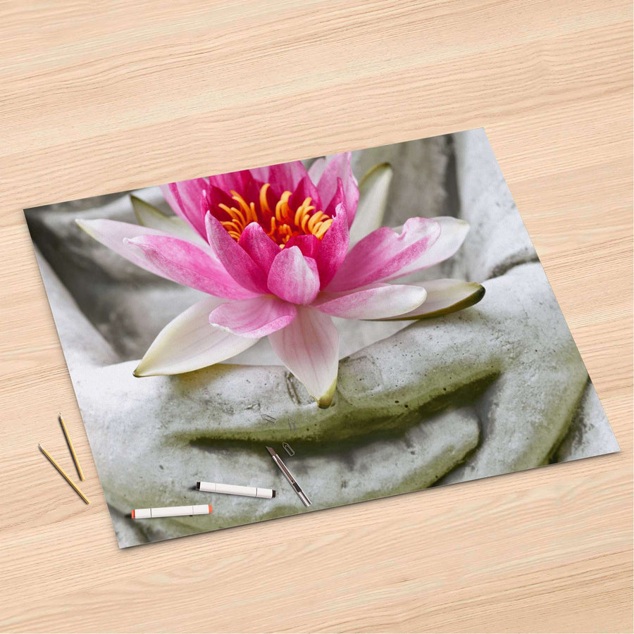 Folienbogen Flower Buddha - 120x80 cm