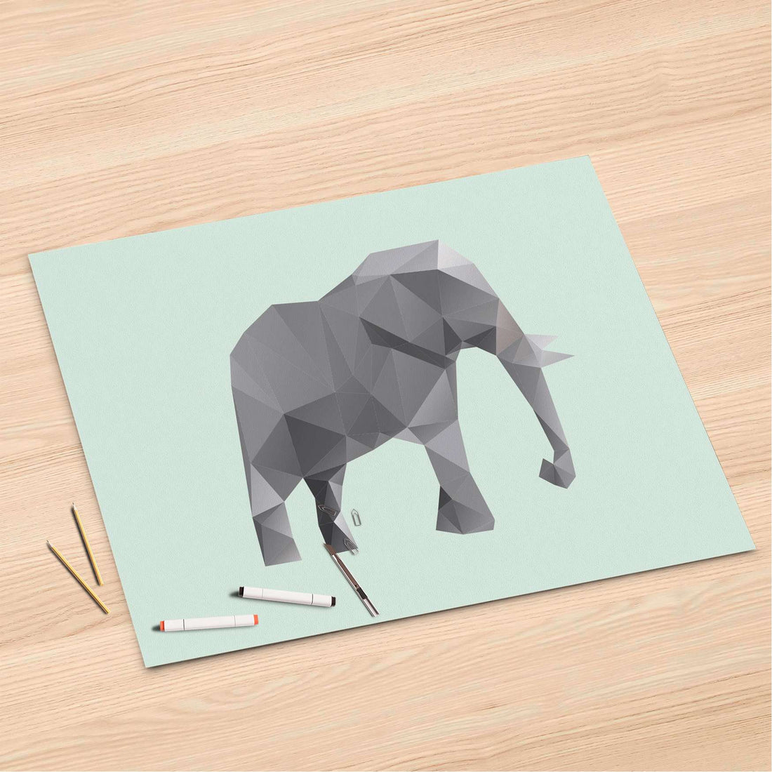Folienbogen Origami Elephant - 120x80 cm