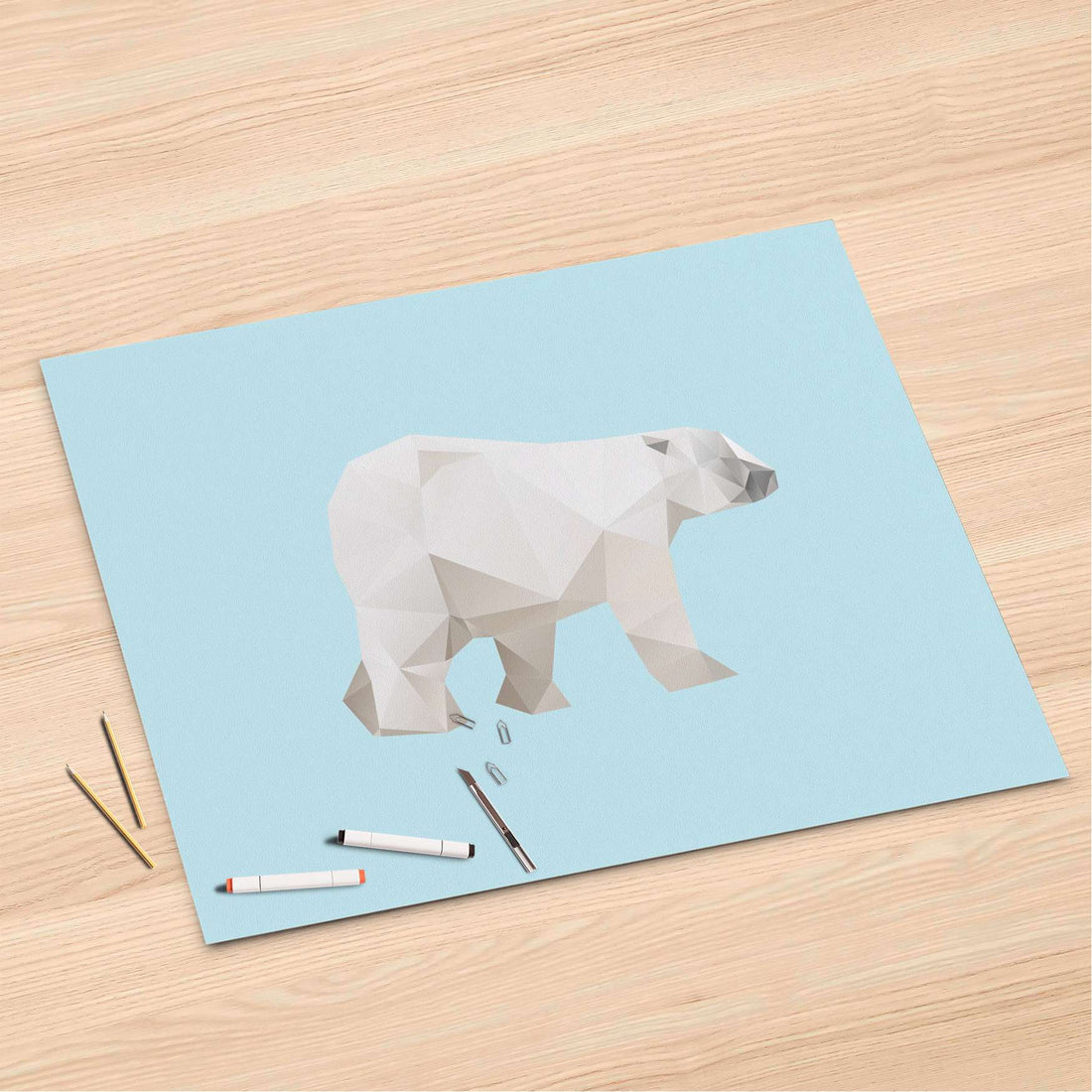 Folienbogen Origami Polar Bear - 120x80 cm