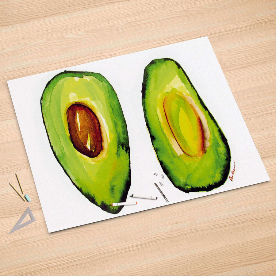 Folienbogen Avocado halb und halb - 150x100 cm