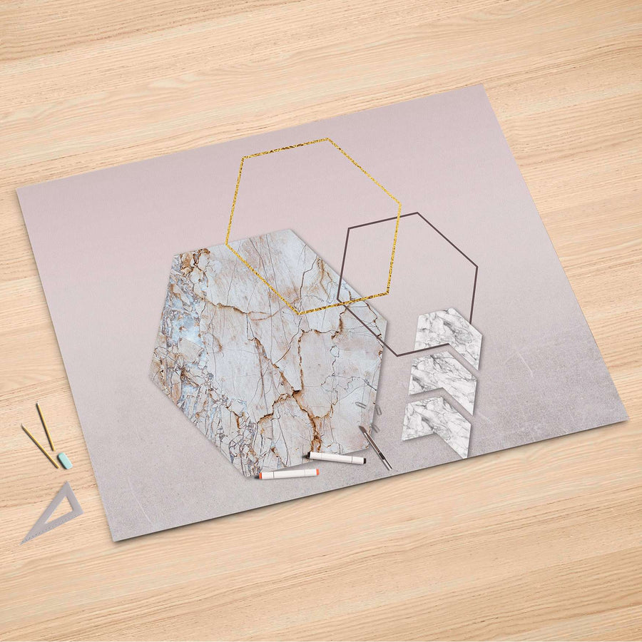 Folienbogen Hexagon - 150x100 cm