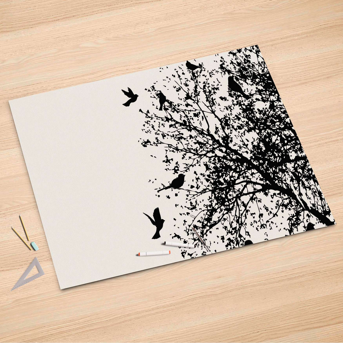 Folienbogen Tree and Birds 2 - 150x100 cm