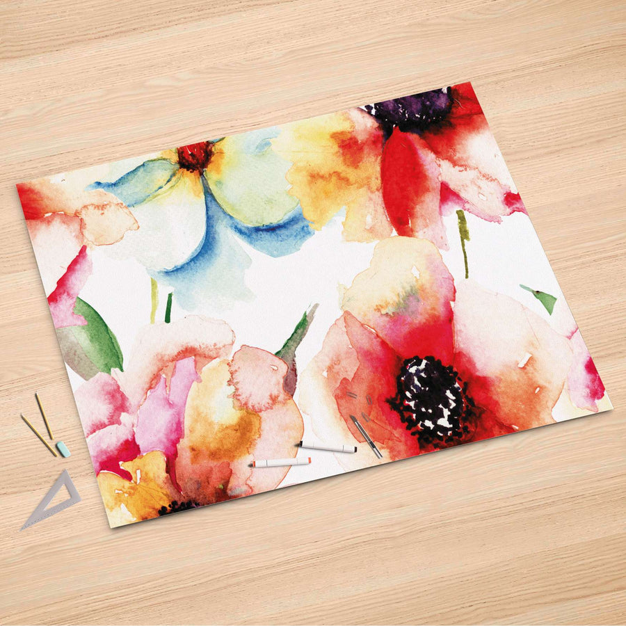 Folienbogen Water Color Flowers - 150x100 cm