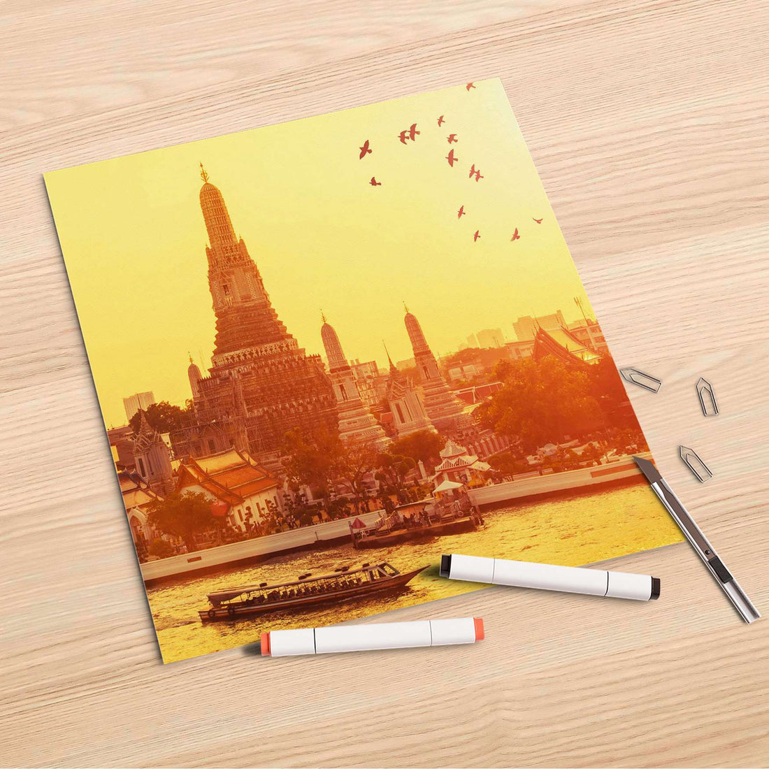 Folienbogen Bangkok Sunset - 30x30 cm