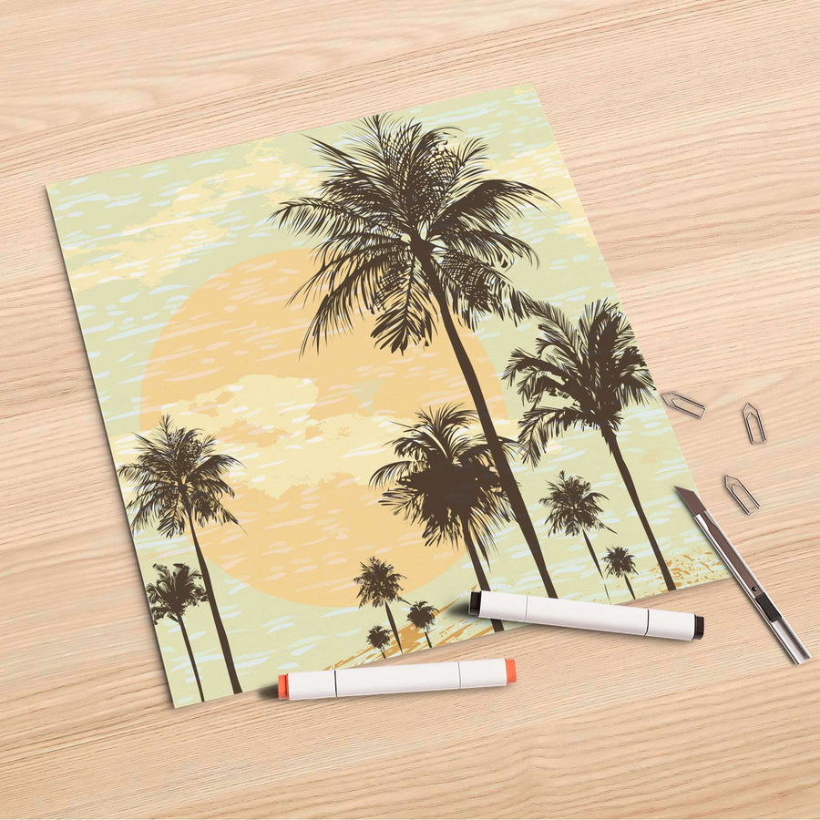 Folienbogen Beach Palms - 30x30 cm