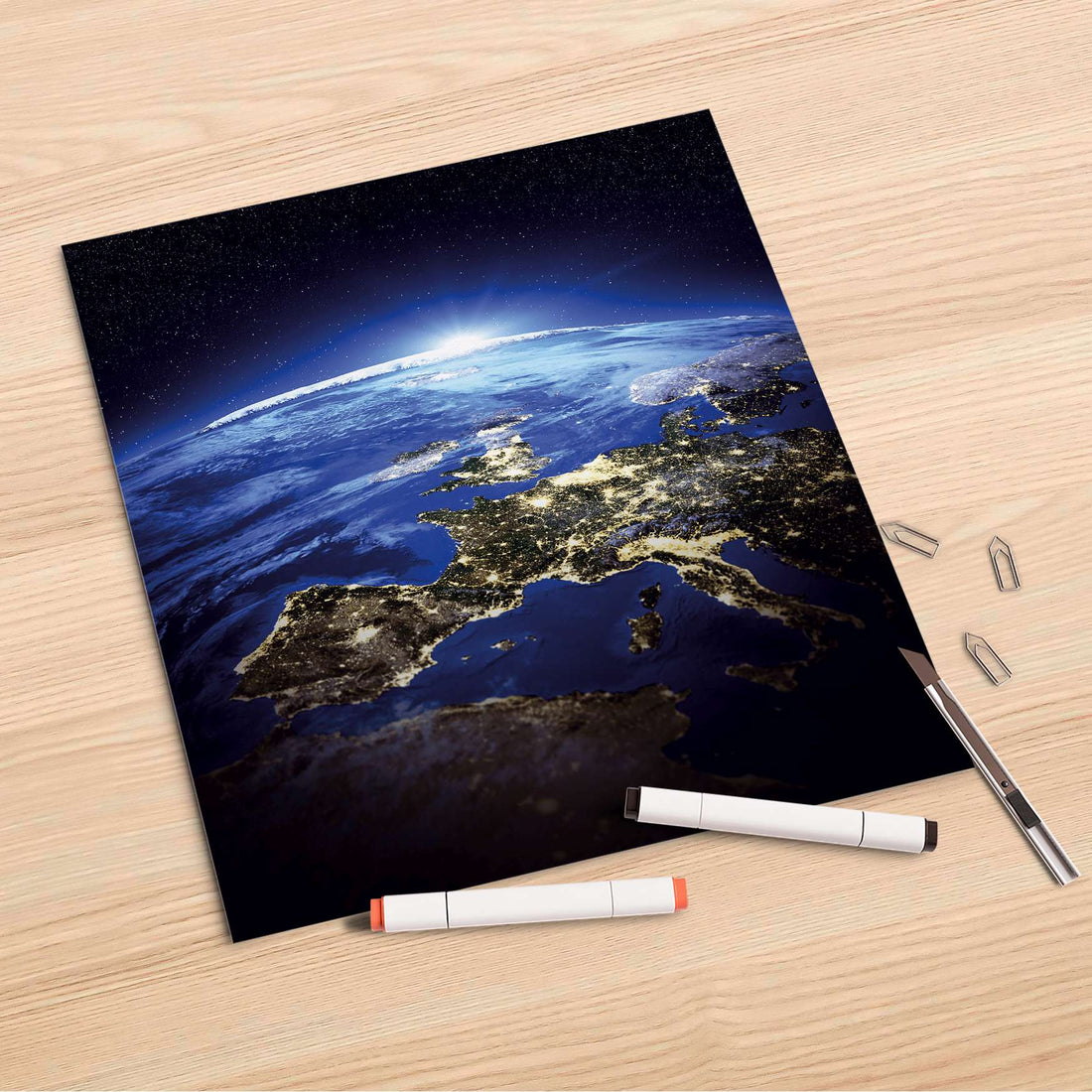 Folienbogen Earth View - 30x30 cm