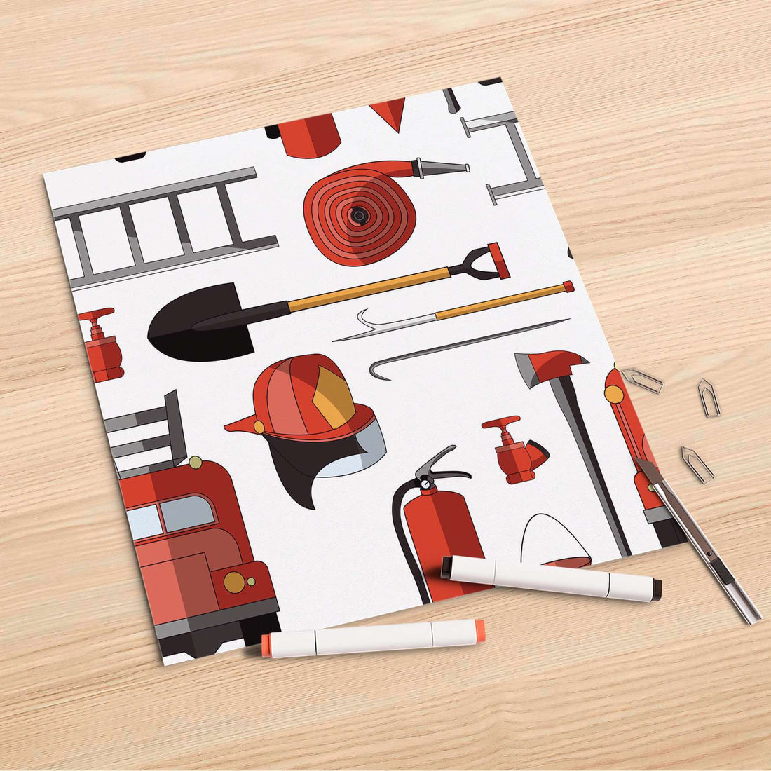 Folienbogen Firefighter - 30x30 cm