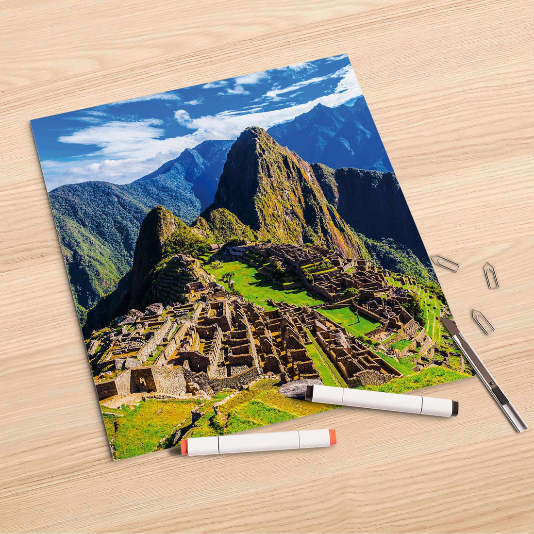 Folienbogen Machu Picchu - 30x30 cm